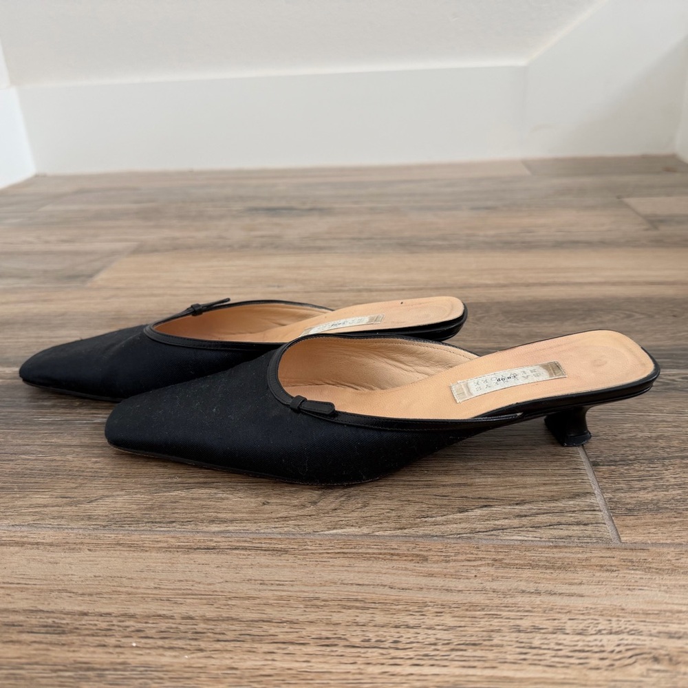 Barney’s New York Kitten Heel Mules